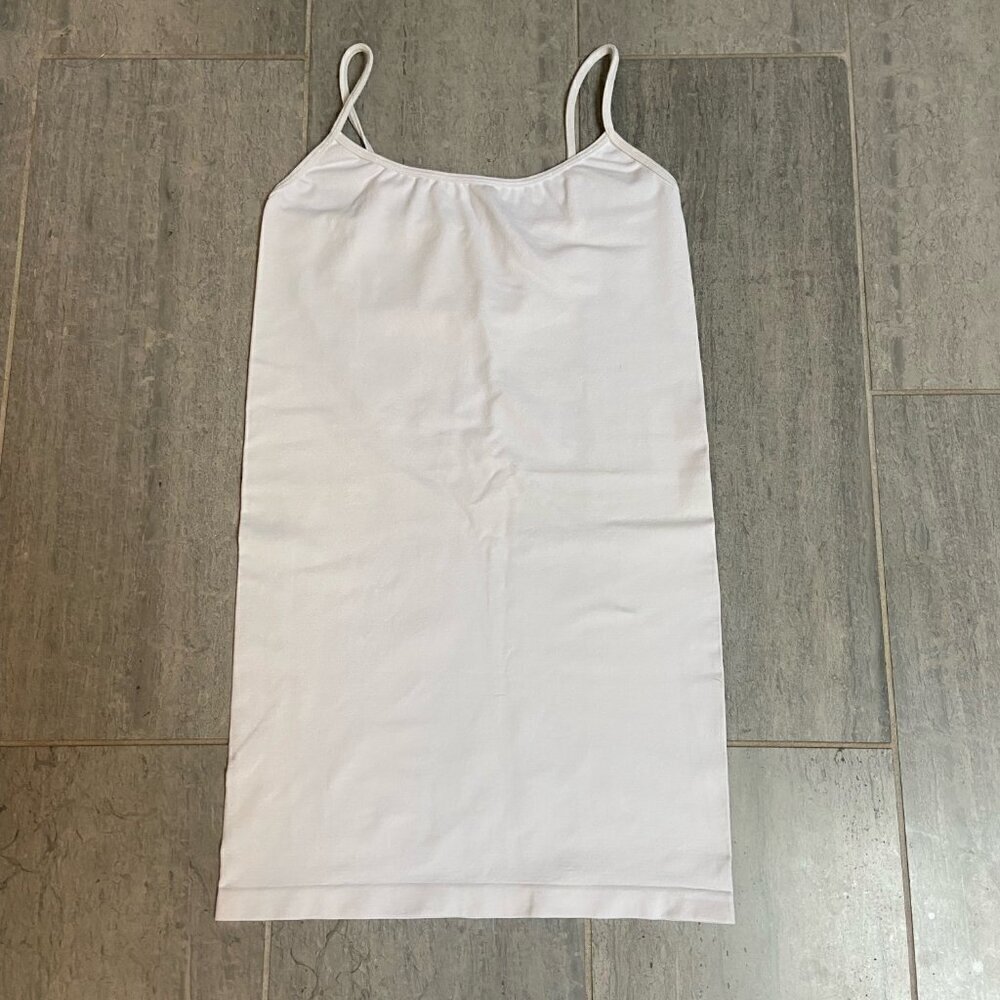 SugarLips Seamless Long Camisole Tank Top White One Size
